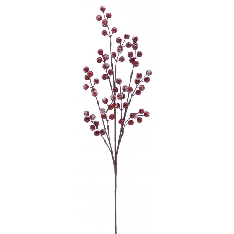 56cm Frosted Red Berry Spray